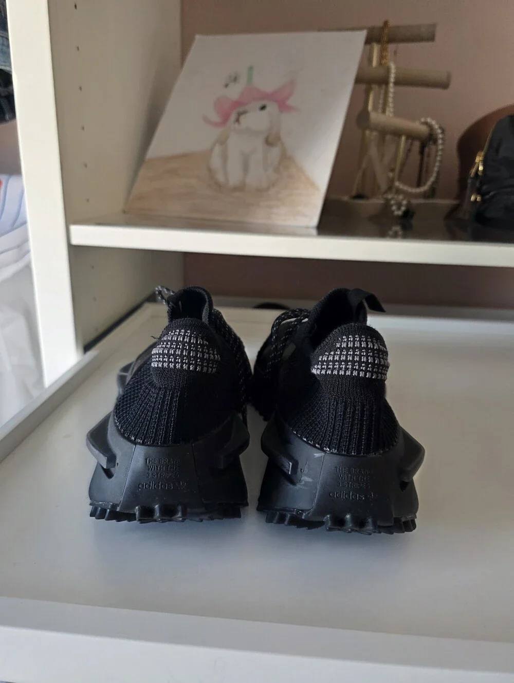 adidas Black Knit Slip-On Sneakers